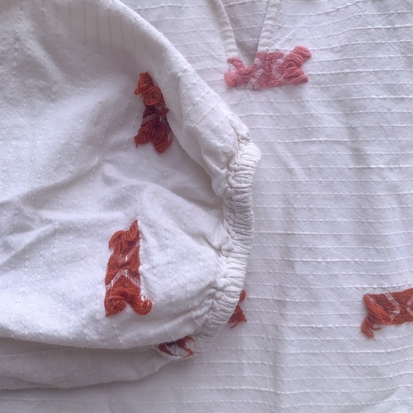 Lou & Grey For Loft Getaway Peasant Blouse White Women's Small 100% Cotton - Picture 7 of 7